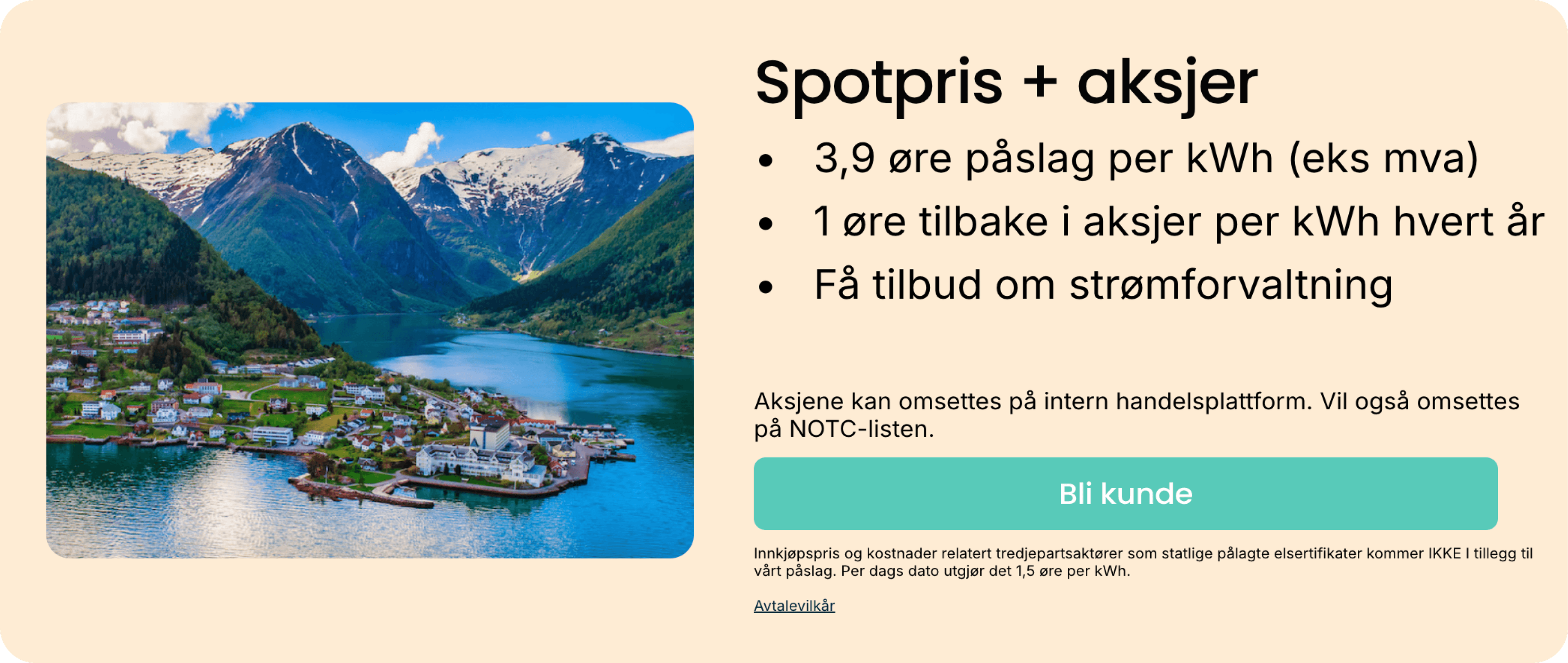 Folkekraft Spotpris + aksjer